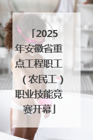 2025年安徽省重点工程职工（农民工）职业技能竞赛开幕