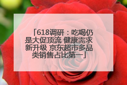 618调研：吃喝仍是大促顶流 健康需求新升级 京东超市多品类销售占比第一