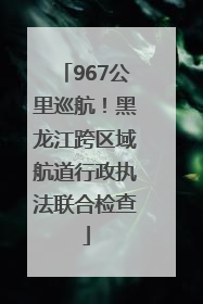967公里巡航！黑龙江跨区域航道行政执法联合检查