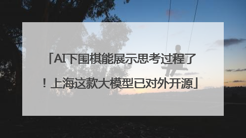 AI下围棋能展示思考过程了！上海这款大模型已对外开源